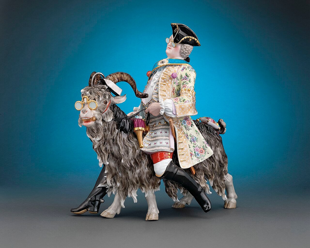 Meissen-Porcelain-Taylor-on-Goat-Rau