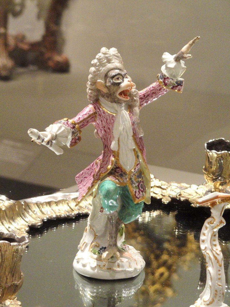 monkey band, c. 1765, meissen porcelain manufactory, germany, porcelain, enamel, gilding art institute of chicago dsc09806